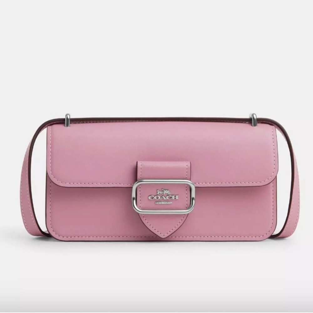 Coach Pink Crossbody Bag -Small Morgan Crossbody (Tulip) - (CO980)